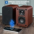 thumbnail image 4 of Altavoces Bluetooth de estantería RIOWOIS, reproductor de discos de 40 W y 2.75 pulgadas, 4 of 7