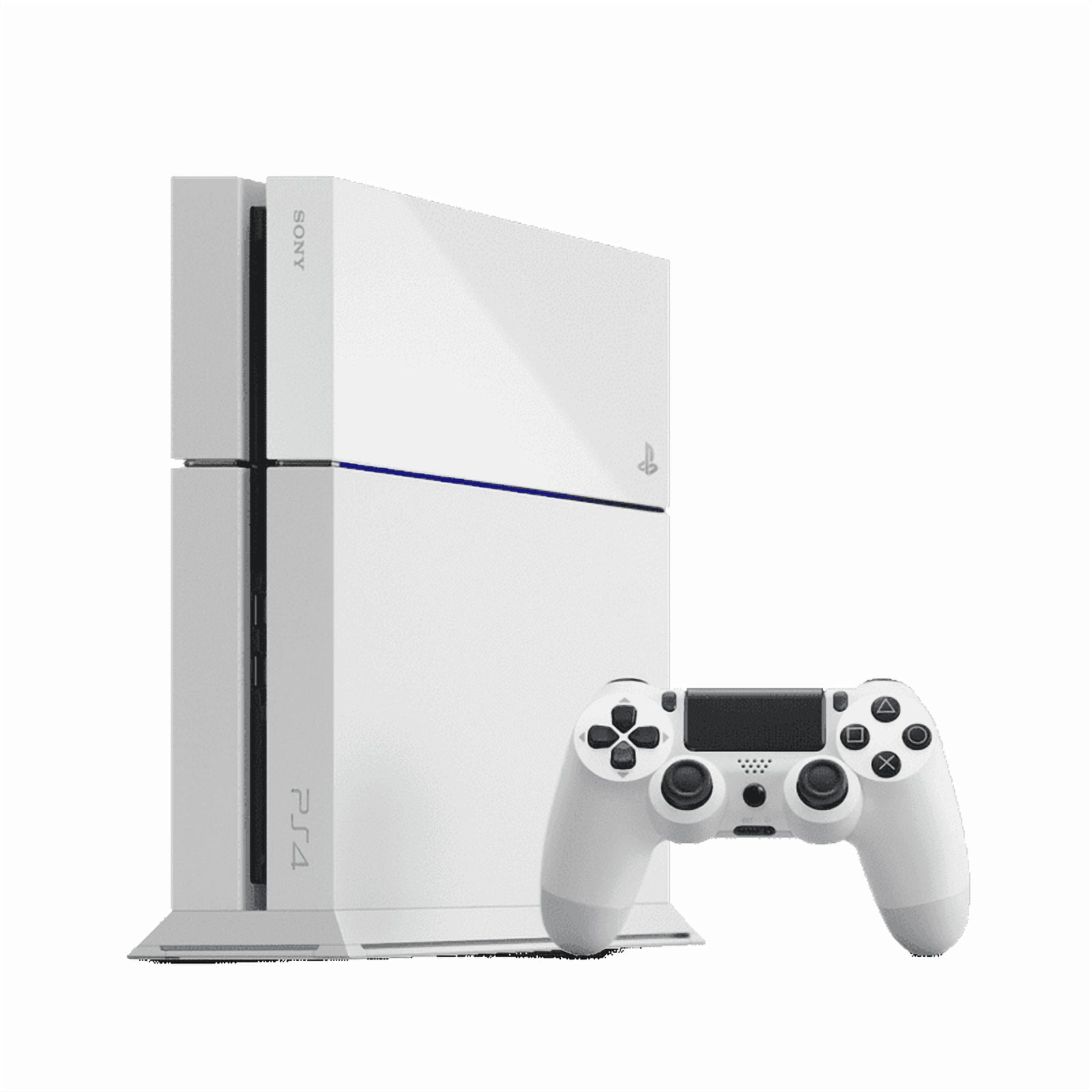 Restored Sony Playstation 4 PS4 Console Original 500GB with Retrofam Controller, White (Refurbished)