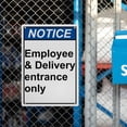 thumbnail image 6 of Industrial ANSI Vertical Enter Sign - 8"x12" Weatherproof, UV Resistant for Indoor/Outdoor Workplace (Employee & Delivery entrance only), 6 of 7