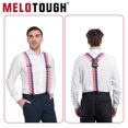thumbnail image 5 of MELOTOUGH Men's Suspenders 2 Inch Wide Elastic Y Back Suspenders for Men Heavy Duty Suspender with Strong Clip for Pants, 5 of 8