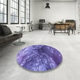 thumbnail image 4 of Ahgly Company Machine Washable Indoor Square Transitional Purple Amethyst Purple Area Rugs, 8' Square, 4 of 7
