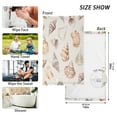 thumbnail image 6 of Yayeee 2 Pack Hand Towels for Bathroom 100% Cotton 16" x 28" Soft Absorbent Kitchen Towel, Red Watercolor Seashells, 6 of 7