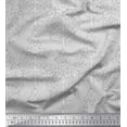 thumbnail image 1 of Soimoi Poly Georgette Fabric Leaves & Floral Block Print Fabric by The Yard 42 Inch Wide, 1 of 3