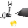 Gold's Gym Stridetrainer 380 Elliptical Trainer with Puzzle Mat & Your Choice of Exercise Ball