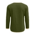 thumbnail image 5 of Mifsaly Long Sleeve Henley Shirts for Men Linen Shirt Button Closure Lightweight Summer Tops Comfortable Regular Fit Work Blouse L, 5 of 6