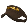 thumbnail image 2 of Captain Embroidered Strap Back Visor - Brown OSFM, 2 of 5
