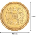 thumbnail image 3 of GFDYREE Set of 12 Plastic Gold Charger Plates, 13 Inch Decorative Golden Plate Charger for Dinner Plates, Embossed Vintage Reusable Charger Plate for Home, Party, Wedding, 3 of 7