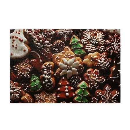 1000 PCS 1000 piece puzzle for adults Enchanting gingerbread Challenging Brain Exercise Impossible Hard Difficult Challenging Puzzles for Adults Charm Christmas Gift Adults Wooden Puzzles