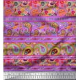 thumbnail image 1 of Soimoi Crepe Silk Fabric Stripe,Floral & Paisley Print Fabric by The Yard 42 Inch Wide, 1 of 1