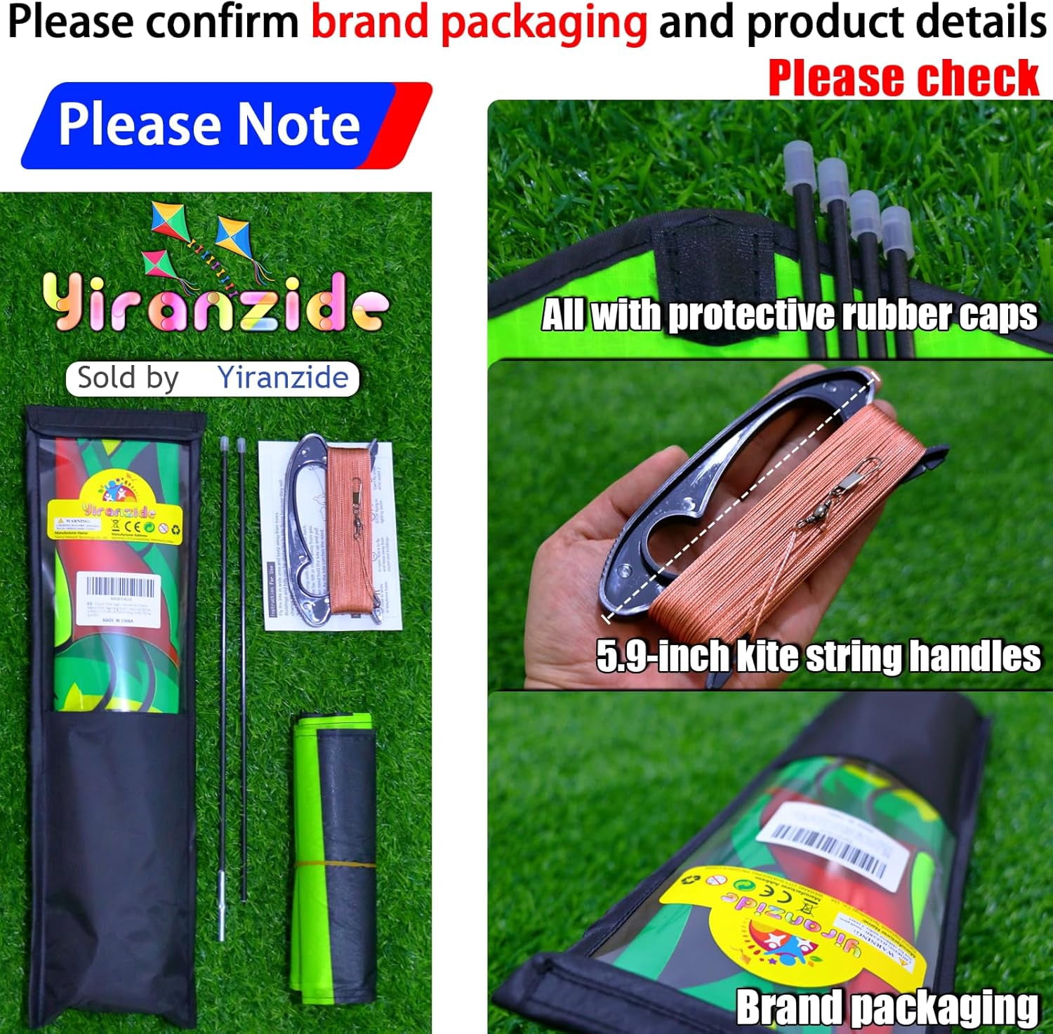 Giant Snake Kite - 50ft Single String Beach Kite for Beginners & Kids, Easy to Fly, 330ft String Handles