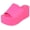 Hot Pink, variant on Berness Women's Platform Wedge Slide Sandals – Open Toe Slip-On Flatform Mule Sandals, Comfortable Summer Shoes FLORA Hot Neon Pink Fuchsia 10