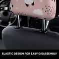 thumbnail image 4 of Kdxio Panda Pattern Print 2 Piece Car Head Rest Covers Set Auto Front/Rear Seats Headrest Cover Universal Fit Most Cars,Sedan, SUV, 4 of 9