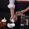 thumbnail image 5 of Cheers US Gorgeous Salt And Pepper Grinder - Refillable Stainless Steel Shakers With Adjustable Coarse Mills - Enjoy Your Favorite Spices, Fresh Ground Pepper, Himalayan Or Sea Salts, 5 of 7