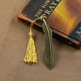thumbnail image 3 of GUOOL 10 Pieces 110mm Gold Plated Metal Feather Bookmarks with Loop DIY Handmade Beading Book Markers School Office Reading Gift Crafts, 3 of 9