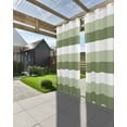 thumbnail image 3 of nqOlkjepod Outdoor Curtains for Patio Waterproof, Sage Green White Striped Outdoor Privacy Panels Grommet, Farmhouse Stripes Blackout Outside Curtains for Porch/Cabana/Pergola 54"x84", 1 Panel, 3 of 8