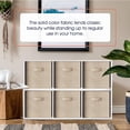 thumbnail image 2 of Ornavo Home Foldable Collapsible Storage Box Bins Shelf Basket Cube Organizer With Dual Handles - Set of 6 - 11 x 11 x 11 - Ash Beige, 2 of 8