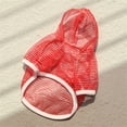thumbnail image 2 of Red Hooded Pet Vest for Canines & Felines, L Size - Breathable Mesh Fabric, Spring & Summer Appropriate, Comfortable Fit - Dogs, Cats, Daily Wear, Spring Outings, Summer Walks, Indoor & Outdoor Use, 2 of 9