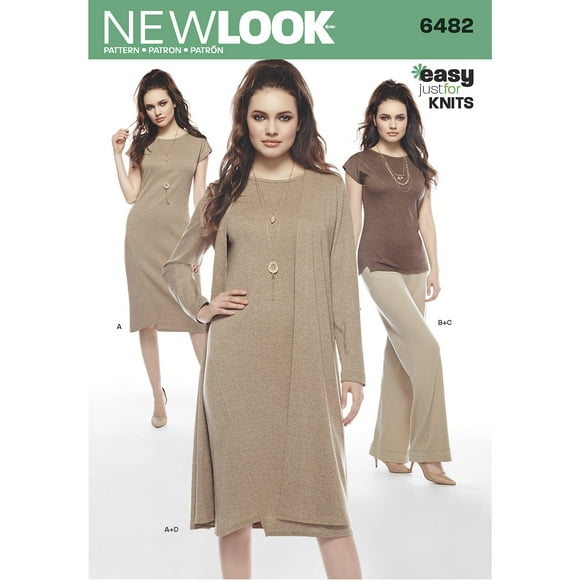 NEW LOOK Motif 6482 Tunique Tricotée et Pantalon Duster