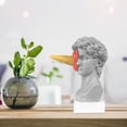 thumbnail image 5 of Estatua de escultura de resina con cabeza de David de helado de 6,3 pulgadas para sala de estar, oficina, estantería, estatuas decorativas de mesa de centro (rojo), 5 of 5
