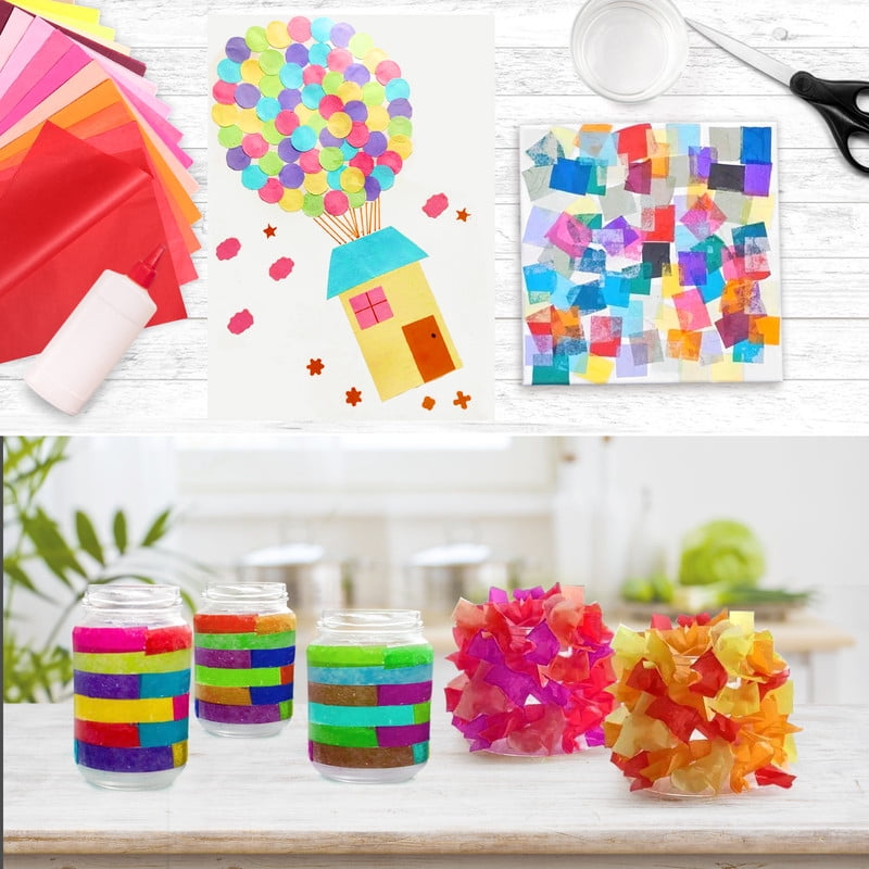 Naler Rainbow Tissue Paper Bulk for Crafts, 360 Sheets 36 Colors Art Tissue for Holidays Christmas Halloween Gift Wrap DIY Flower Pom Pom (24 x 17 cm)