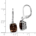 thumbnail image 2 of 925 Sterling Silver Smoky Quartz Earrings Drop Dangle, 2 of 6