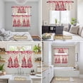 thumbnail image 6 of Valentine's Day Kitchen Curtains Sets for Windows 36 Inch Length, Pink Gnomes Love Roses Romantic Beige Rod Pocket Window Treatments Tier Curtains and Valances Set for Bedroom/Bathroom, 6 of 8