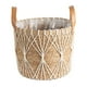 thumbnail image 3 of Maceta tejida, cesta, contenedores, decoración, maceta, cestas de almacenamiento para jardín, almacenamiento de plantas, pícnic al aire libre Líneas blancas, 3 of 7