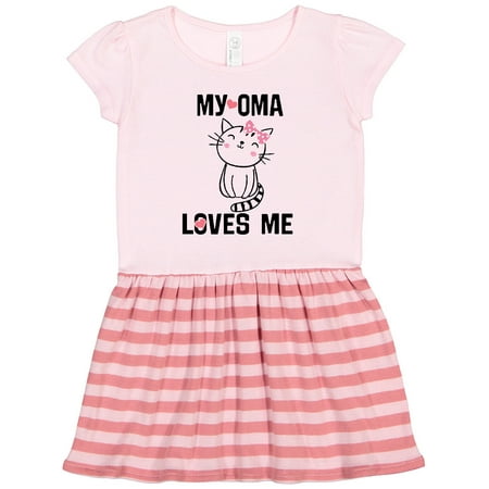 

Inktastic My Oma Loves Me Girl Cat Gift Toddler Girl Dress