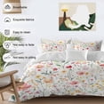 thumbnail image 3 of Spring Watercolor 4 Piece Duvet Cover Set Twin Size Light Pink Yellow Flower Botanical Soft Bedding Set Comforter Cover, 1 Duvet Cover 1 Flat Sheets and 2 Pillowcases, 3 of 9