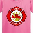 thumbnail image 4 of Inktastic Maltese Cross Firefighter Youth T-Shirt, 4 of 5