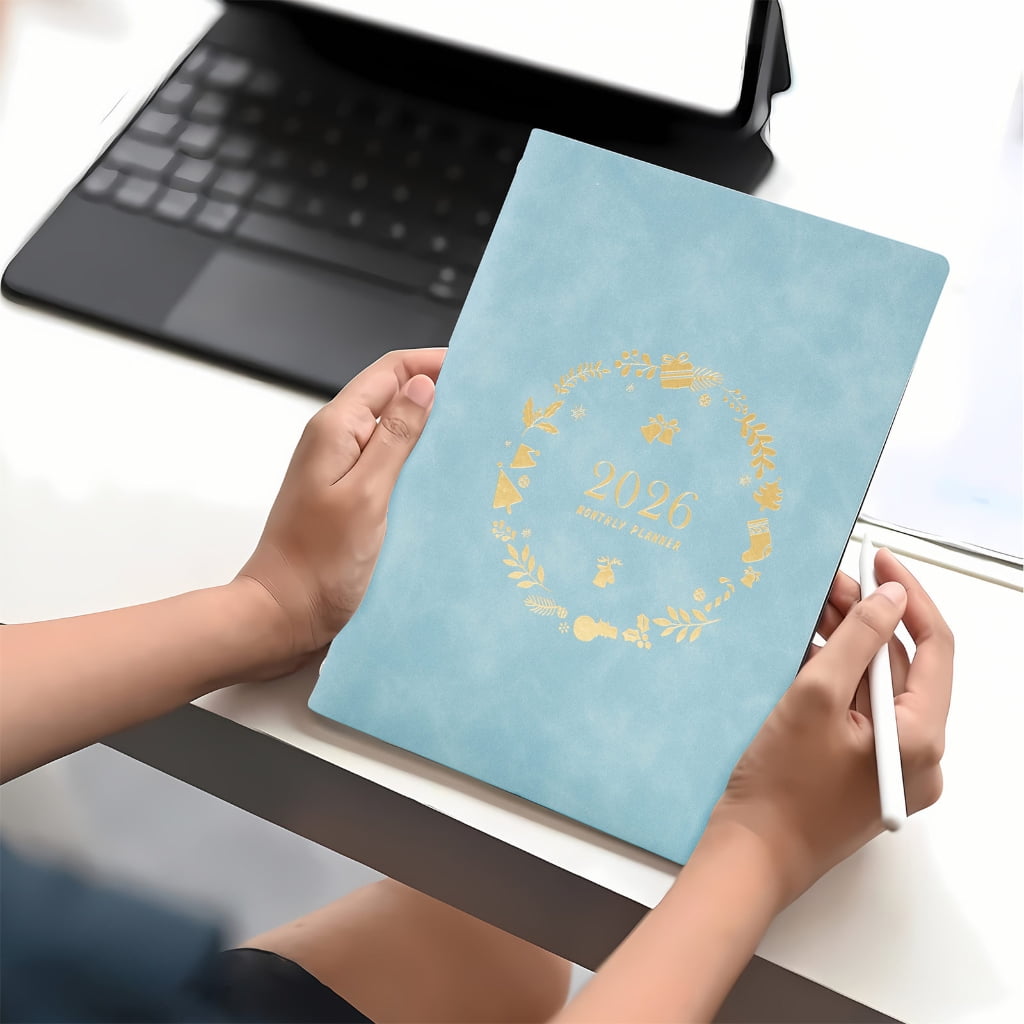 2026 Weekly Planner Notebook with Refillable 6 Rings Leather Binder Cover Dated