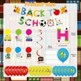 thumbnail image 4 of ZEYGC Back To School Decorations with Banner, Paper Spiral Hanging Cards and Latex Balloons, Kindergarten Daycare Party Supply, 31pcs, 4 of 7