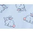 thumbnail image 3 of Serdomi Girls Short Sleeve T-shirt Summer Tops for Kids All Over Blue Bunny Crewneck Tee Graphic Outfits Size 16/18, 3 of 7