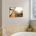 thumbnail image 4 of HFDF sailboat wall art coastal pictures: sunset wall decor sailing artwork nautical ocean print canvas painting for bathroom 20x16inch Framed, 4 of 6