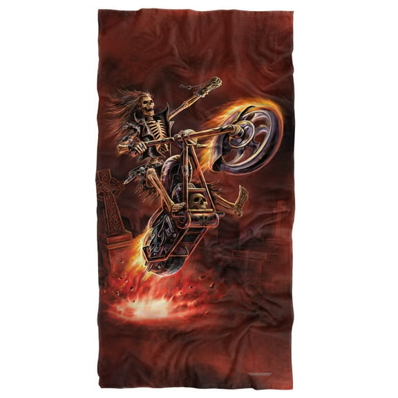Anne Stokes Beach Towel, 30"x60", Hellrider Beach Towel