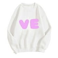 thumbnail image 4 of WREESH Couple Sweatshirts Matching Love - Lo Ve - Valentines Sweatshirts Crewneck Pullover Tops Anniversary Wedding Gifts for Him and Her White, 4 of 5