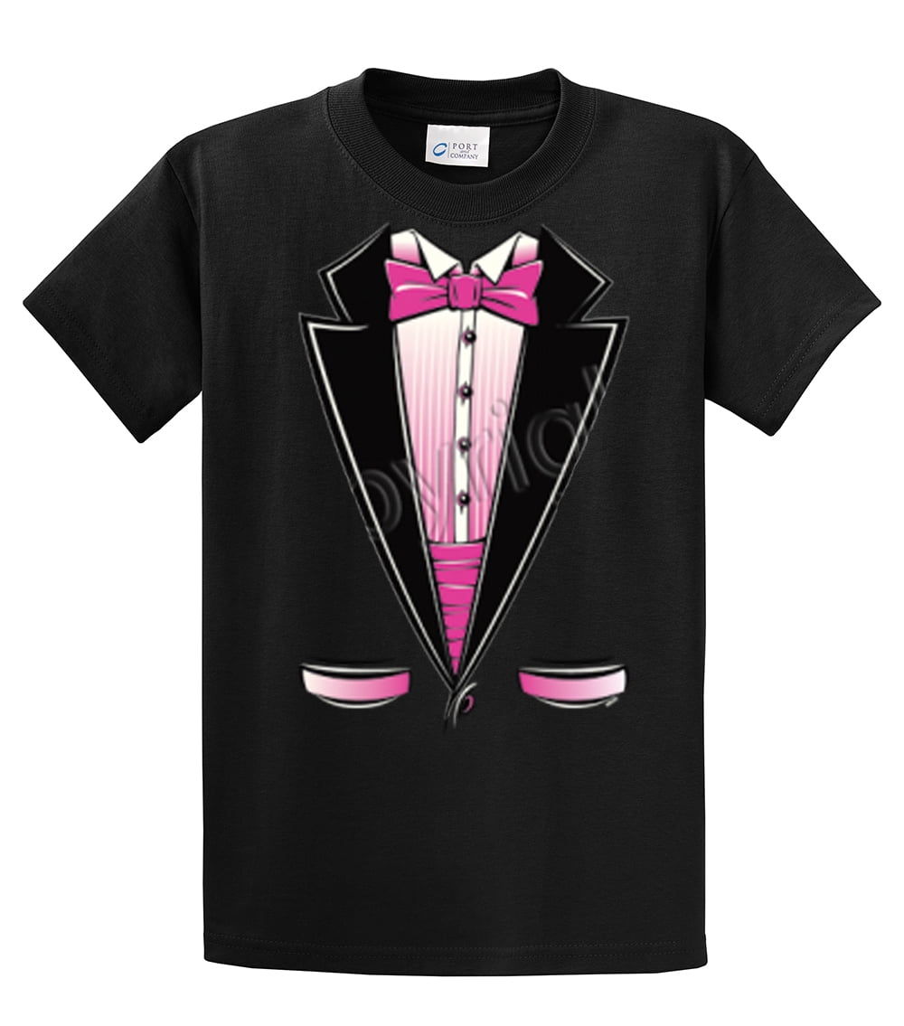 Tuxedo Short Sleeve T-shirt Neon Pink 