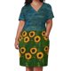 thumbnail image 2 of Rumi-vestido holgado con bolsillos para mujer traje de verano con estampado de girasoles estilo vendaje, 2 of 6