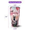 thumbnail image 5 of Hello Valentine’s Day Scottish Terrier Flower Crown Romantic Pink Floral 30oz Stainless Steel Tumbler Insulated Cup with Lid Scottie Dog Lover Gifts - 00031, 5 of 5