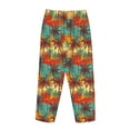 thumbnail image 5 of Xecao Colorful Hawaii Palms Women's Straight Lounge Pajama Pants: The Epitome of Relaxed Sleepwear, 5 of 9