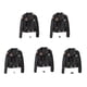 thumbnail image 3 of Chaqueta bordada Minnieouse con Estampado floral para mujer abrigo con cremallera Negro S, 3 of 6