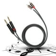 thumbnail image 4 of To 6.35mm Adapter Cable, Electroplating Process Gold Plated Plug   Cable 4.9ft  For Mixer Camera For Headphone  For Microphone, 4 of 8
