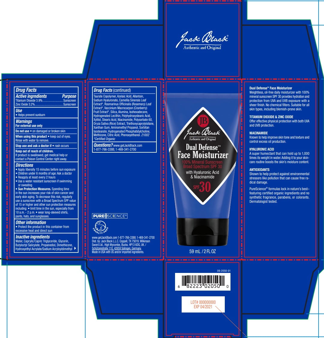 Jack Black Dual Defense Face Moisturizer Spf 30, 2oz.