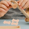 thumbnail image 1 of REOFLYUP 5Pcs Train Track Buckle Train Fittings Connection for Building Play Beige Wood Model, 1 of 8