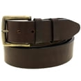 thumbnail image 4 of 1 1/2 Dark Brown Bridle Leather Belt Antique Brass Buckle Made In USA, 4 of 4