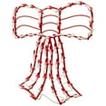 thumbnail image 6 of Northlight 3-Piece Lighted Red and Green Bow Swag Outdoor Christmas Decoration - 33" - 3pc, 6 of 8