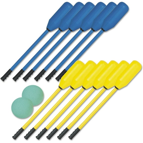 Champion Sports Soft Polo Set, Blue/Yellow, 24" L Sticks
