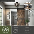 thumbnail image 2 of Kodiak 16-in W Black and Teak Rustic Semi Flush Mount Ceiling Light Bear and Tree Motif, 2 of 13