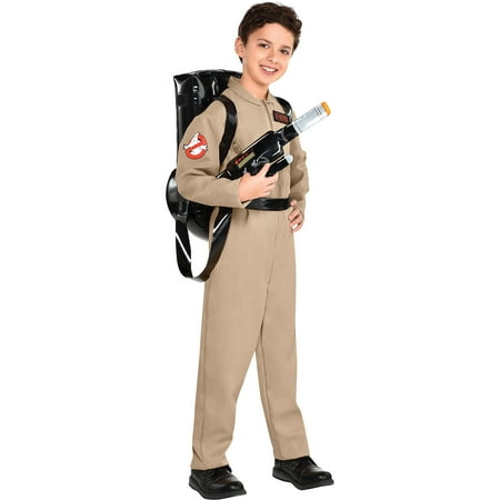 Party City Ghostbusters Costume with Proton Pack for Children, Size Small, Includes Jumpsuit with Zippers and Backpack