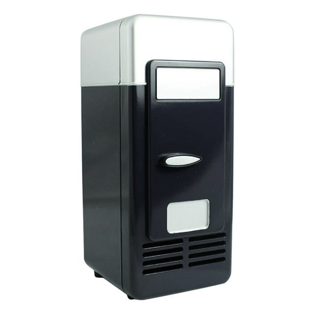 Rongfmy Mini-Frigo Alimenté par USB Canettes de Boisson Réfrigérateur Rafraîchissant et Réchauffeur Cadeaux - Noir